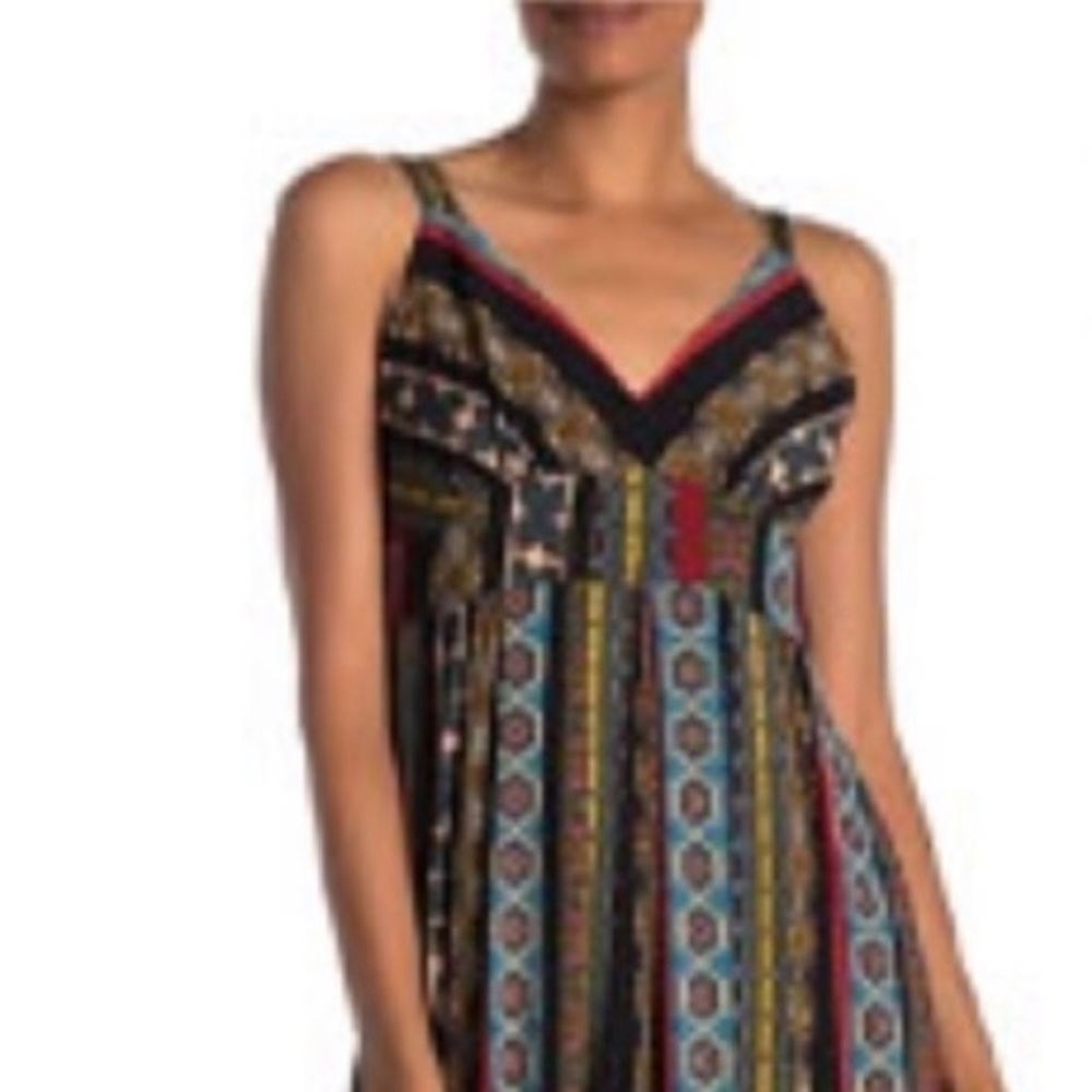 T. Tahari Tile Strip Prt dress NWT